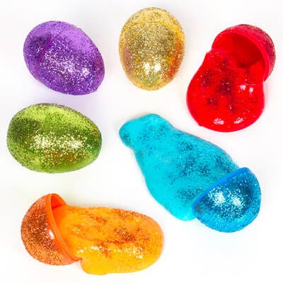 Glitter Egg Slime craft activity