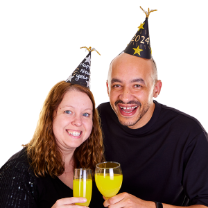 New Year’s Eve Sparkle Party Hats craft activity