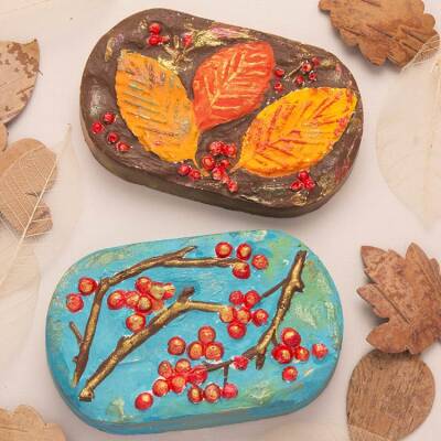 Autumn Plaster Casts craft activity