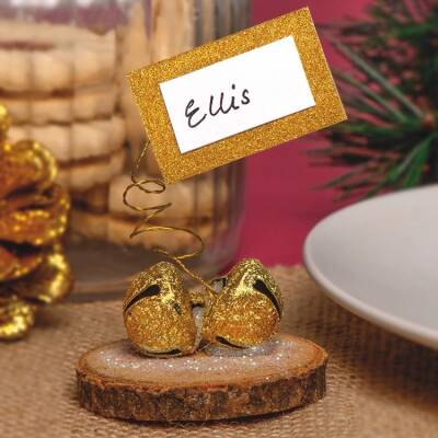 Jingle Bell Place Card Holder craft activity