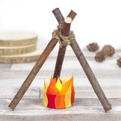 Bonfire Tealight craft activity
