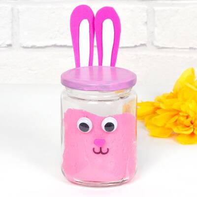 Bunny Slime Jar craft activity
