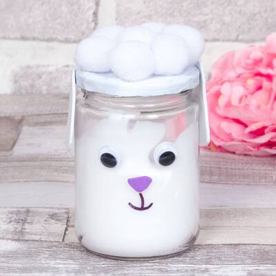 Lamb Slime Jar craft activity