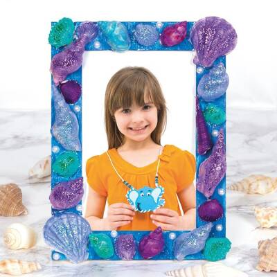 Mermaid Shell Frame craft activity