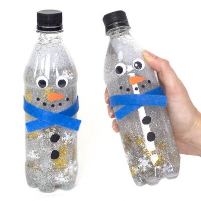 Snowman Sensory Bottle craft activity