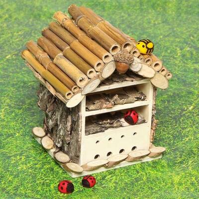 Wooden Bug House craft activity
