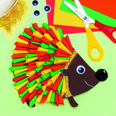 Paper Cone Hedgehog craft activity