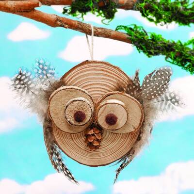 Log Slice Owl craft activity