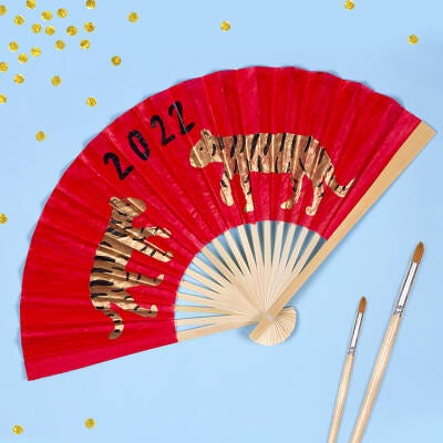 Year of the Tiger Fan craft activity