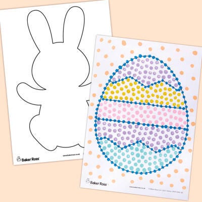 Easter Dot Paintings craft activity