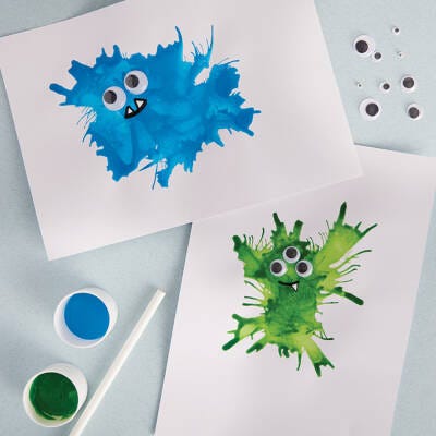 Monster Blow Painting craft activity