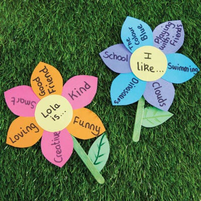 Character Building Flowers craft activity