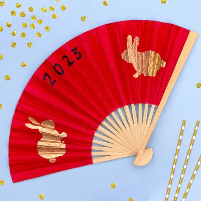 Year of the Rabbit Fan craft activity