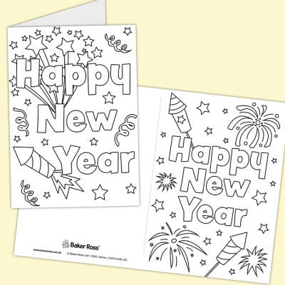 Happy New Year Cards craft activity