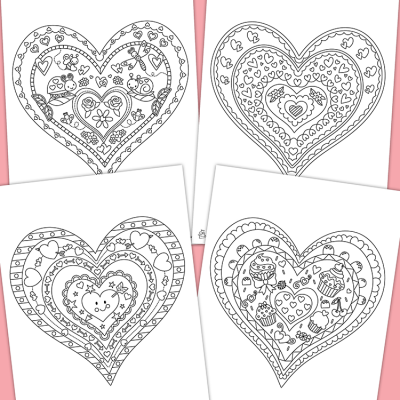 Heart Colouring Pictures craft activity