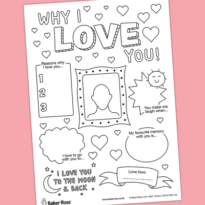 Why I Love You Poster craft activity