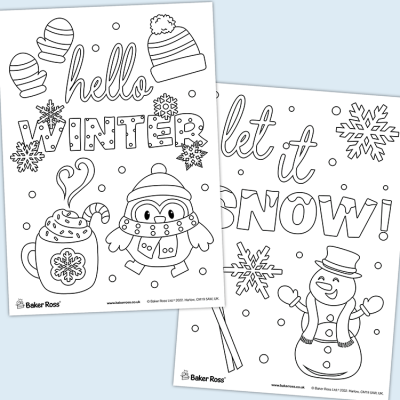 Winter Posters craft activity