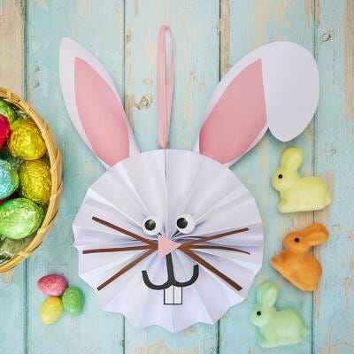 Concertina Bunny Decoration craft activity