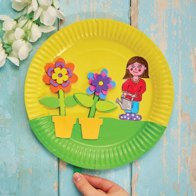 Interactive Flower Paper Plate craft activity