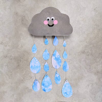 April Showers Window Hanger craft activity