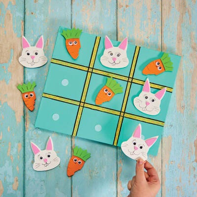 Bunny Tic-Tac-Toe craft activity