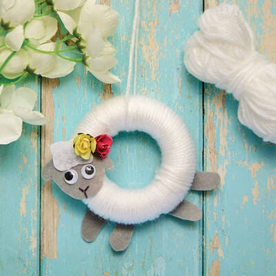 Woolly Sheep Wreath craft activity
