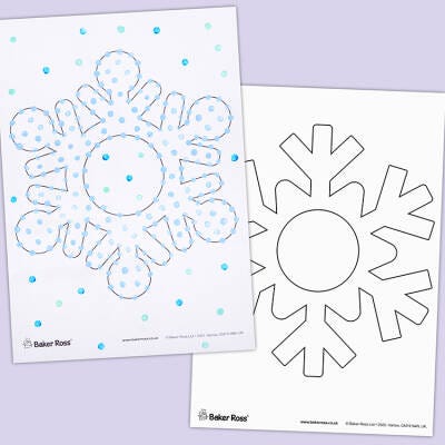 Snowflake Dot Paintings craft activity