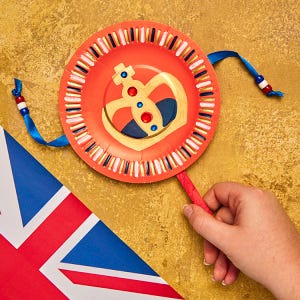 Coronation Paper Plate Drum craft activity