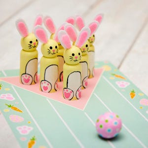 Bunny Bowling craft activity