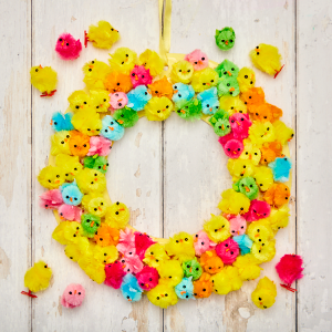 Fluffy Chick Wreath craft activity