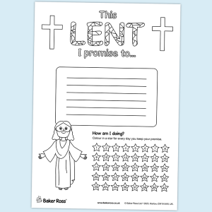 Lent Promise Poster craft activity