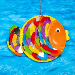 Cupcake Case Rainbow Fish craft activity