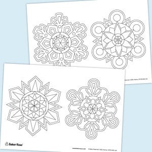 Snowflake Mandalas craft activity