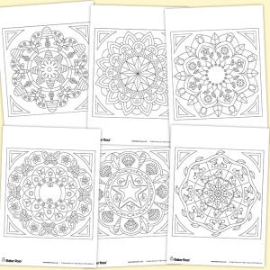 Mandala Mindfulness Colouring Pictures craft activity