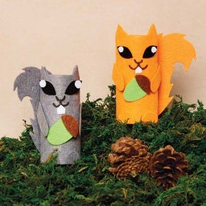Cardboard Tube Squirrel craft activity
