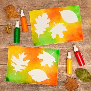 Spray Painted Leaves craft activity