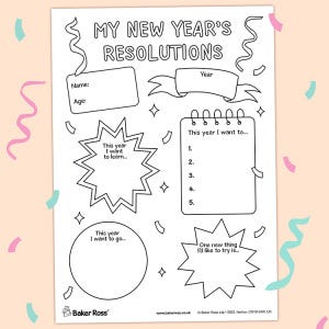 New Years Resolutions Poster craft activity