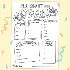 All About My Year craft activity