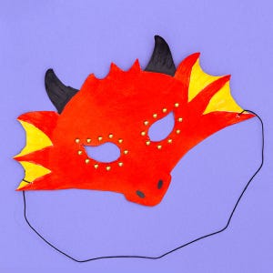 Dragon Paper Plate Mask craft activity