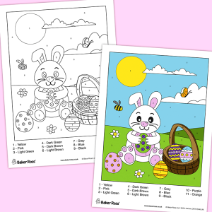 Easter Bunny Colour By Numbers craft activity
