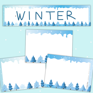 Winter School Banner craft activity
