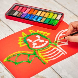 Dragon Salt Painting craft activity